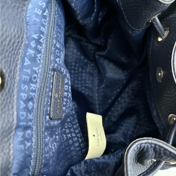 Kate Spade Navy Blue Leather Backpack - Picture 7 of 7